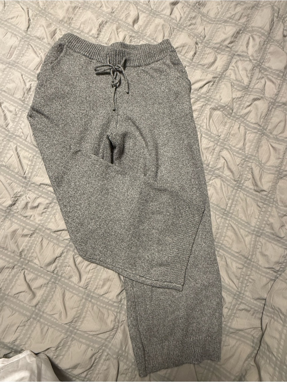Maurices Light Gray Knit Drawstring Pants